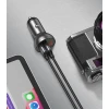 Автомобільний зарядний пристрій Baseus Digital Display 24W 2xUSB-A with USB-A to USB-C/Lightning/Micro-USB Cable Black (TZCCBX-0G)