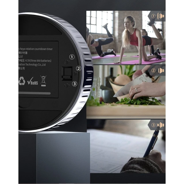 Таймер Baseus Heyo Rotation Countdown Timer Black (ACDJS-01)