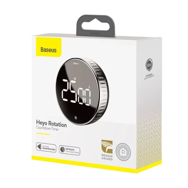 Таймер Baseus Heyo Rotation Countdown Timer Black (ACDJS-01)