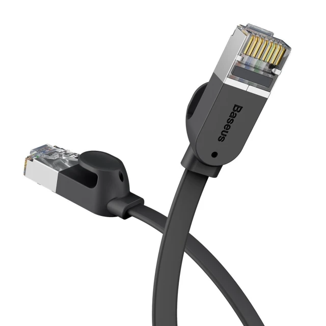 Мережевий кабель Baseus High Speed (Flat) Ethernet RJ45 Cat.6 1000Mb/s 1m Black (PCWL-B01)