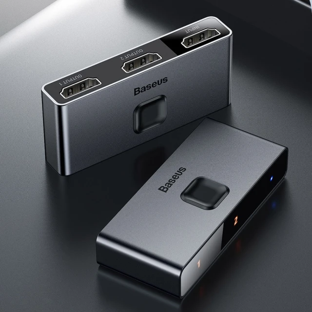Разветвитель Baseus Matrix 2-in-1 HDMI to 2xHDMI Space Grey (CAHUB-BC0G)