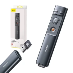 Пульт дистанційного керування Baseus Orange Dot with Laser Pointer Gray (ACFYB-0G)
