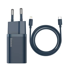 Мережевий зарядний пристрій Baseus Super Si 20W USB-C Blue (TZCCSUP-B03)