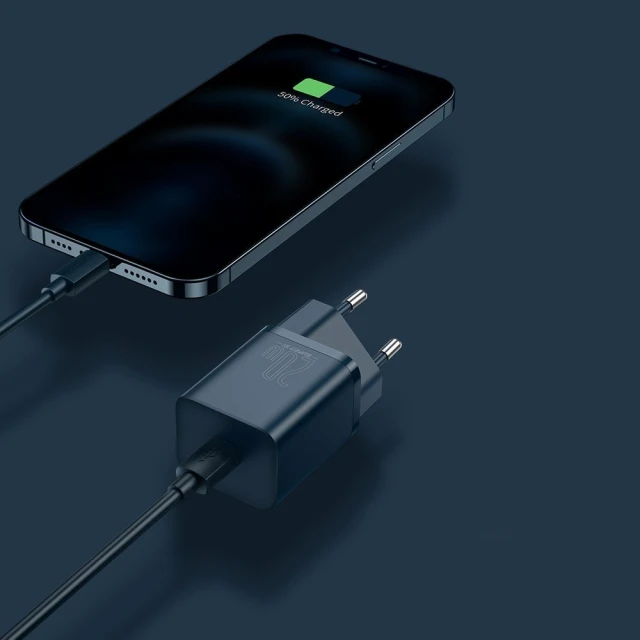 Сетевое зарядное устройство Baseus Super Si 20W USB-C Blue (TZCCSUP-B03)