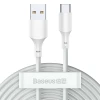 Кабель Baseus Simple Wisdom Data Cable Kit USB-A to USB-C 1.5m White (2 Pack) (CATKLF-U91)