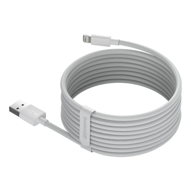 Кабель Baseus Simple Wisdom USB-A to Lightning 1.5m White (2pcs/pack) (TZCALZJ-02)