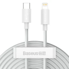 Кабель Baseus Simple Wisdom USB-C to Lightning PD 20W 1.5m (2 Pack) White (TZCATLZJ-02)