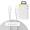 Кабель Baseus Simple Wisdom USB-C to Lightning PD 20W 1.5m (2 Pack) White (TZCATLZJ-02)