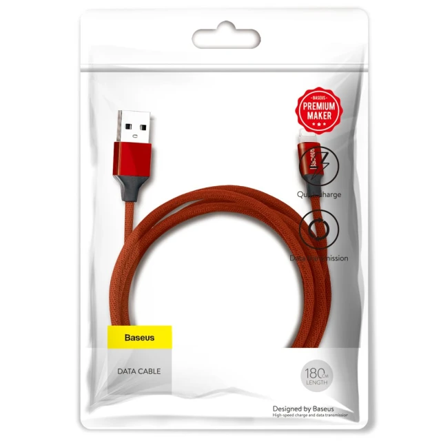 Кабель Baseus Yiven USB-A to Lightning 1.8m Red (CALYW-A09)