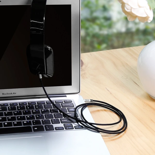 Кабель Baseus Yiven M30 Stereo AUX 3.5mm Male Mini Jack 1.5m Black/Silver (CAM30-CS1)