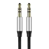 Кабель Baseus Yiven M30 Stereo AUX 3.5mm Male Mini Jack 1.5m Black/Silver (CAM30-CS1)