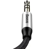 Кабель Baseus Yiven M30 Stereo AUX 3.5mm Male Mini Jack 1.5m Black/Silver (CAM30-CS1)