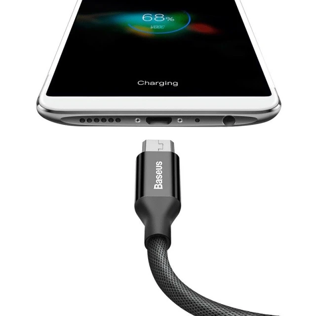 Кабель Baseus Yiven micro USB to USB-A 2A 1.5m Black (CAMYW-B01)