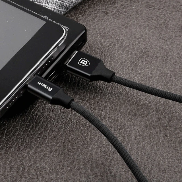 Кабель Baseus Yiven micro USB to USB-A 2A 1.5m Black (CAMYW-B01)