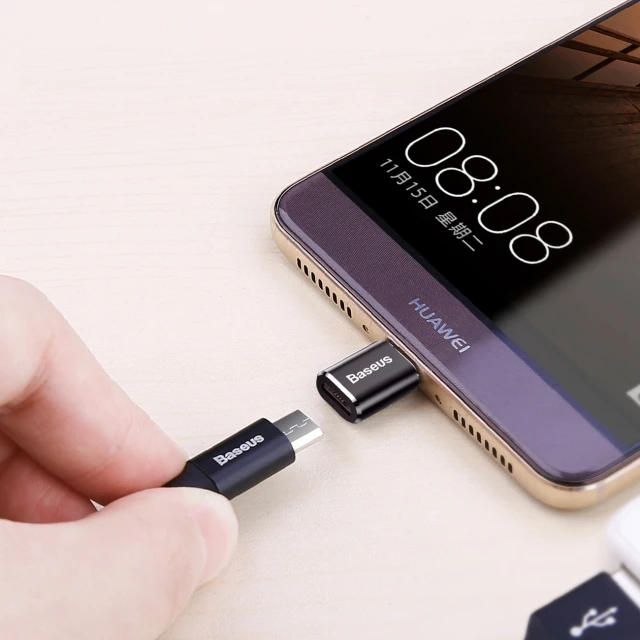 Перехідник Baseus OTG Micro USB to Type-C Black (CAMOTG-01)