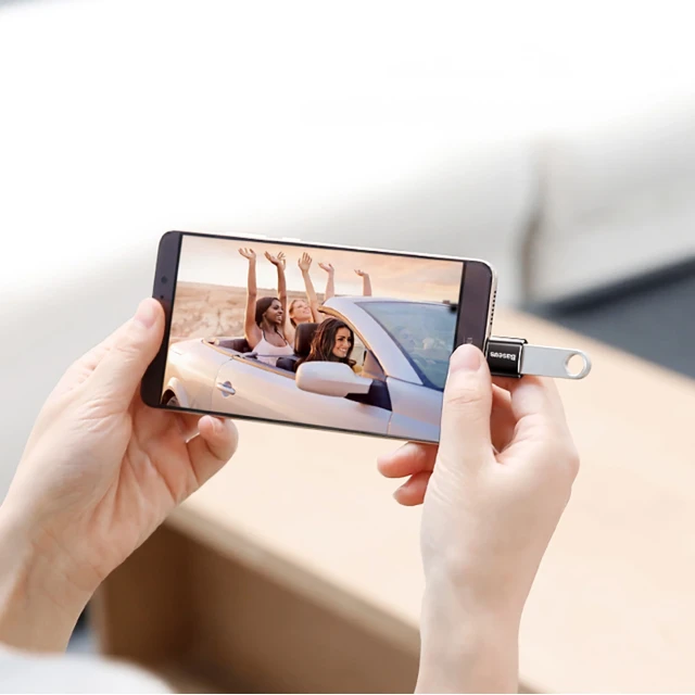 Перехідник Baseus OTG Micro USB to Type-C Black (CAMOTG-01)