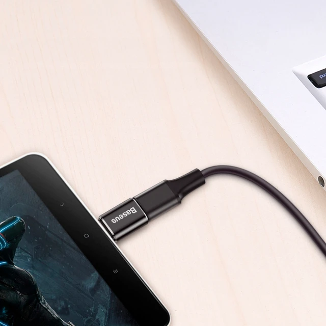 Перехідник Baseus OTG Micro USB to Type-C Black (CAMOTG-01)