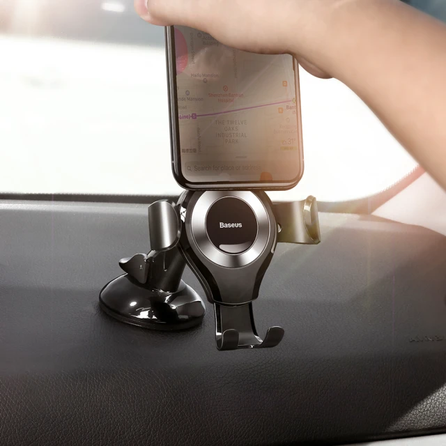 Автотримач Baseus Osculum Gravity Mount Dashboard Windshield Silver (SUYL-XP0S)