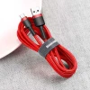 Кабель Baseus Cafule USB-A to USB-C 0.5m Red (CATKLF-A09)