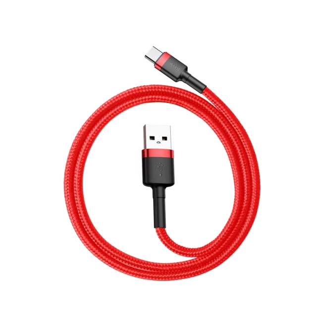 Кабель Baseus Cafule USB-A to USB-C 0.5m Red (CATKLF-A09)