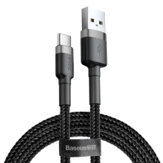 Кабель Baseus Cafule USB-A to USB-C 0.5m Black/Grey (CATKLF-AG1)