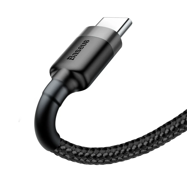 Кабель Baseus Cafule USB-A to USB-C 0.5m Black/Grey (CATKLF-AG1)