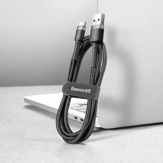Кабель Baseus Cafule USB-A to USB-C 0.5m Black/Grey (CATKLF-AG1)