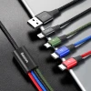 Кабель Baseus Rapid 4-in-1 USB-A to 2xUSB-C/Lightning/Micro-USB 1.2m Black (CA1T4-B01)