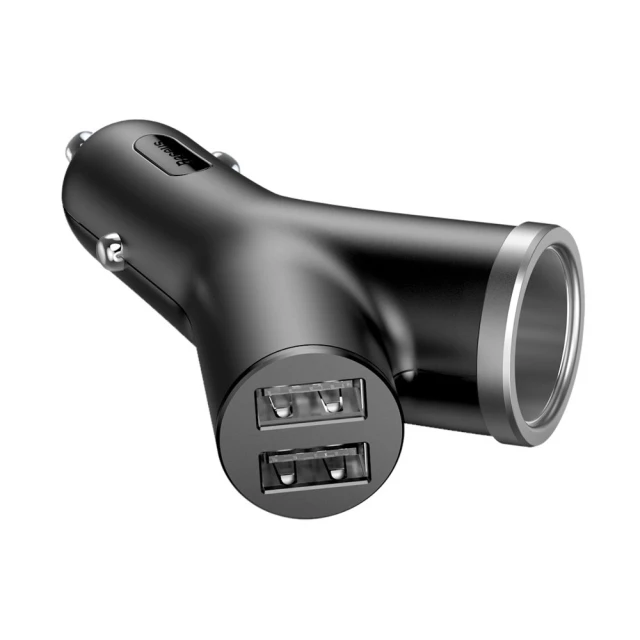Автомобільний зарядний пристрій Baseus Y Type 40W 2xUSB-A Black (CCALL-YX01)