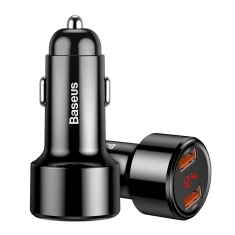 Автомобільний зарядний пристрій Baseus Magic Series QC 45W 2xUSB-A Black (CCMLC20A-01)