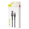 Кабель Baseus Cafule USB-A to USB-C 1m Black/Grey (CATKLF-PG1)