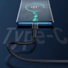 Кабель Baseus Cafule USB-A to USB-C 1m Black/Grey (CATKLF-PG1)
