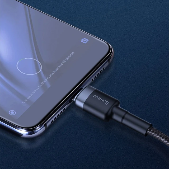 Кабель Baseus Cafule USB-A to USB-C 1m Black/Grey (CATKLF-PG1)