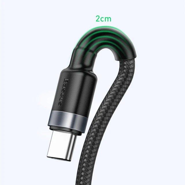 Кабель Baseus Cafule USB-A to USB-C 1m Black/Grey (CATKLF-PG1)
