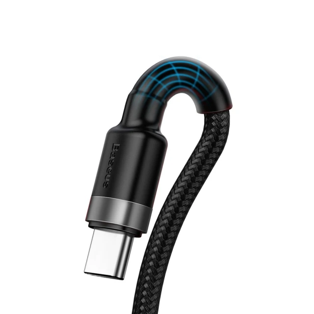 Кабель Baseus Cafule USB-A to USB-C 1m Black/Grey (CATKLF-PG1)