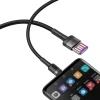 Кабель Baseus Cafule USB-A to USB-C 1m Black/Grey (CATKLF-PG1)