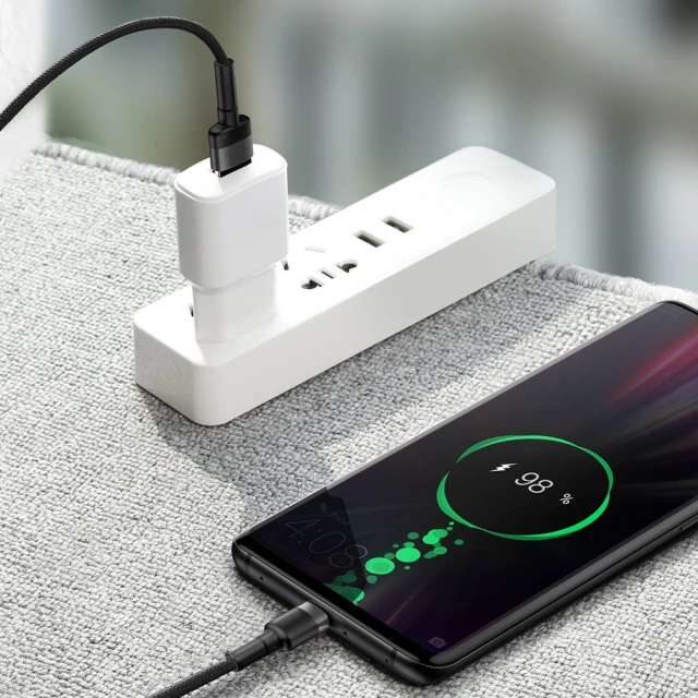 Кабель Baseus Cafule USB-A to USB-C 1m Black/Grey (CATKLF-PG1)