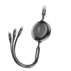 Кабель Baseus Golden Loop 3-in-1 USB-A to USB-C/Lightning/Micro-USB 1.2m Black (CAMLT-JH01)