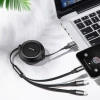 Кабель Baseus Golden Loop 3-in-1 USB-A to USB-C/Lightning/Micro-USB 1.2m Black (CAMLT-JH01)