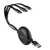 Кабель Baseus Golden Loop 3-in-1 USB-A to USB-C/Lightning/Micro-USB 1.2m Black (CAMLT-JH01)