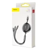 Кабель Baseus Golden Loop 3-in-1 USB-A to USB-C/Lightning/Micro-USB 1.2m Black (CAMLT-JH01)