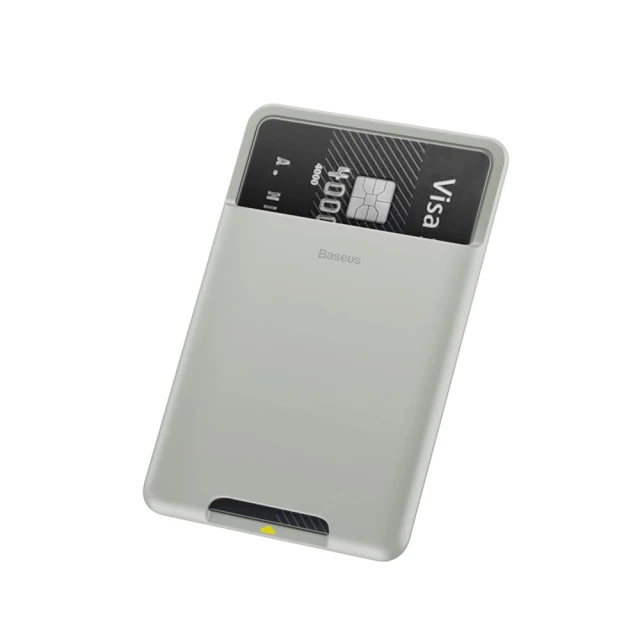 Магнітний гаманець Baseus Back Stick Silicone Card Bag Grey with MagSafe (ACKD-B0G)