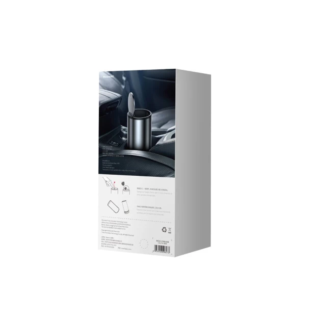 Портативная урна для мусора Baseus Car Trash Can Black (CRLJT-01)