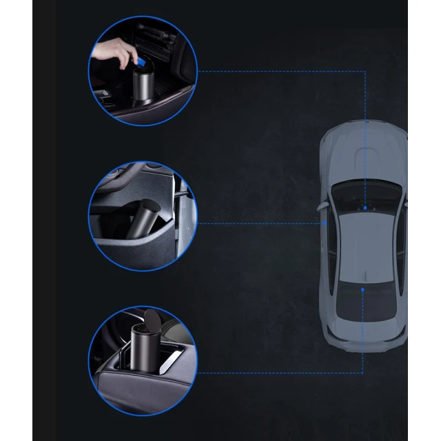 Портативная урна для мусора Baseus Car Trash Can Black (CRLJT-01)