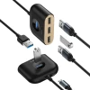USB-хаб Baseus Square round 4-in-1 USB-C to x4USB-A 1m Black (CAHUB-AY01)