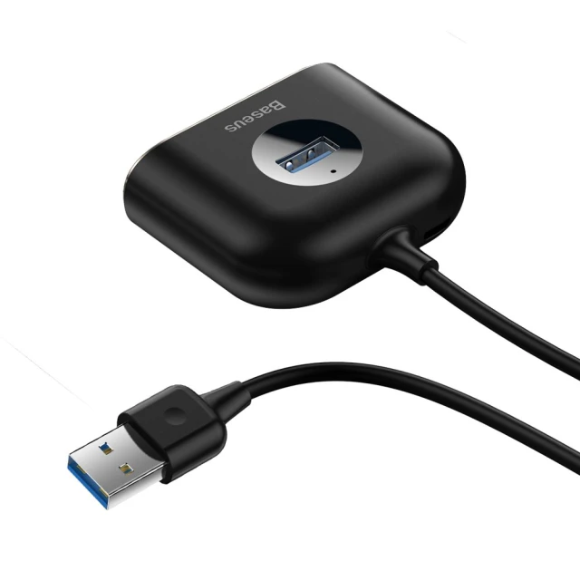 USB-хаб Baseus Square round 4-in-1 USB-C to x4USB-A 1m Black (CAHUB-AY01)