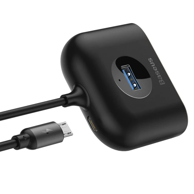 USB-хаб Baseus Square round 4-in-1 USB-C to x4USB-A 1m Black (CAHUB-AY01)