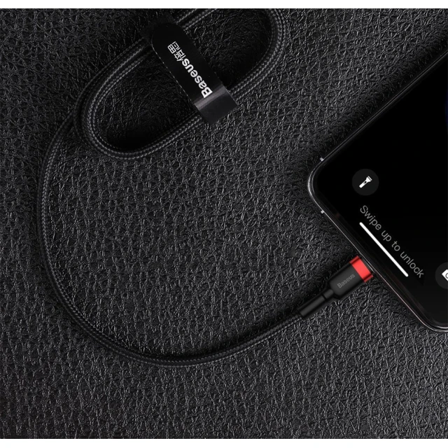 Кабель Baseus Cafule USB-C to Lightning 1m Black/Grey (CATLKLF-G1)