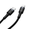 Кабель Baseus Cafule USB-C to Lightning 1m Black/Grey (CATLKLF-G1)
