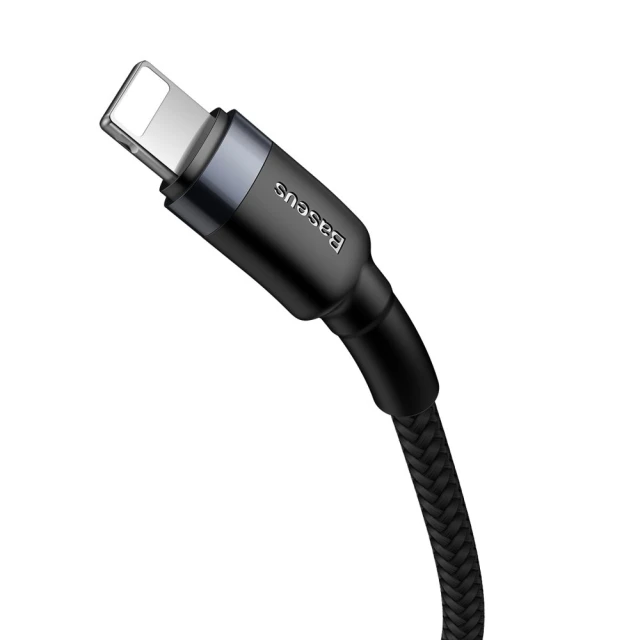 Кабель Baseus Cafule USB-C to Lightning 1m Black/Grey (CATLKLF-G1)